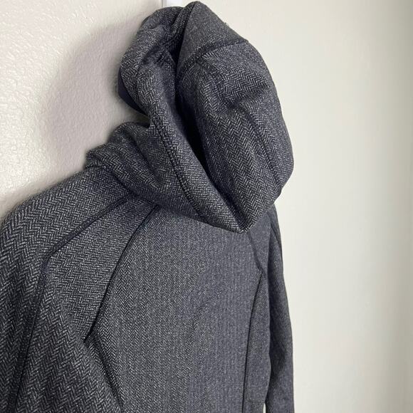 Lululemon Women's Size 4 Think Fast Hoodie Heathered Herringbone Black - Picture 10 of 11